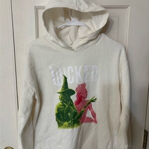 Wicked White Hoodie with Graphic Print